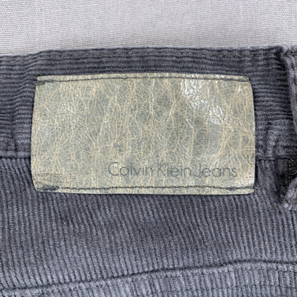 Calvin Klein Jeans Pants Men (36) 34x30 Gray Corduroy 5-Pocket Straight Stretch - Picture 7 of 16